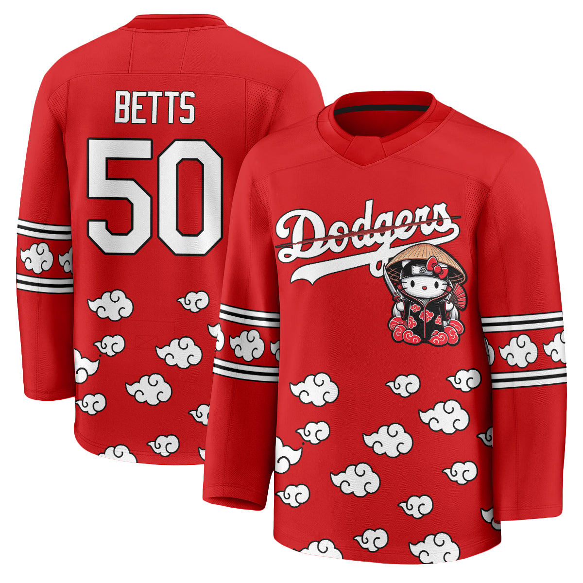 Los Angeles Dodgers Akatsuki Edition Vapor Hockey Jersey - Stitched