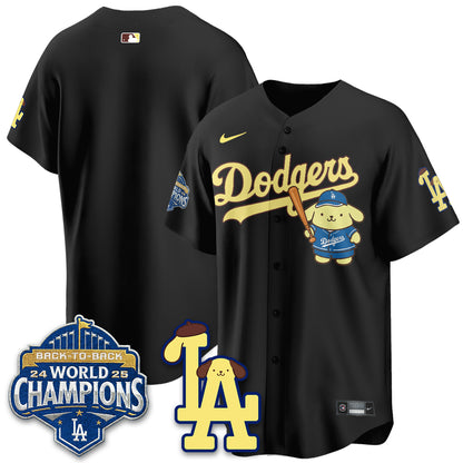 Los Angeles Dodgers Pompompurin Edition Vapor Jersey - Stitched