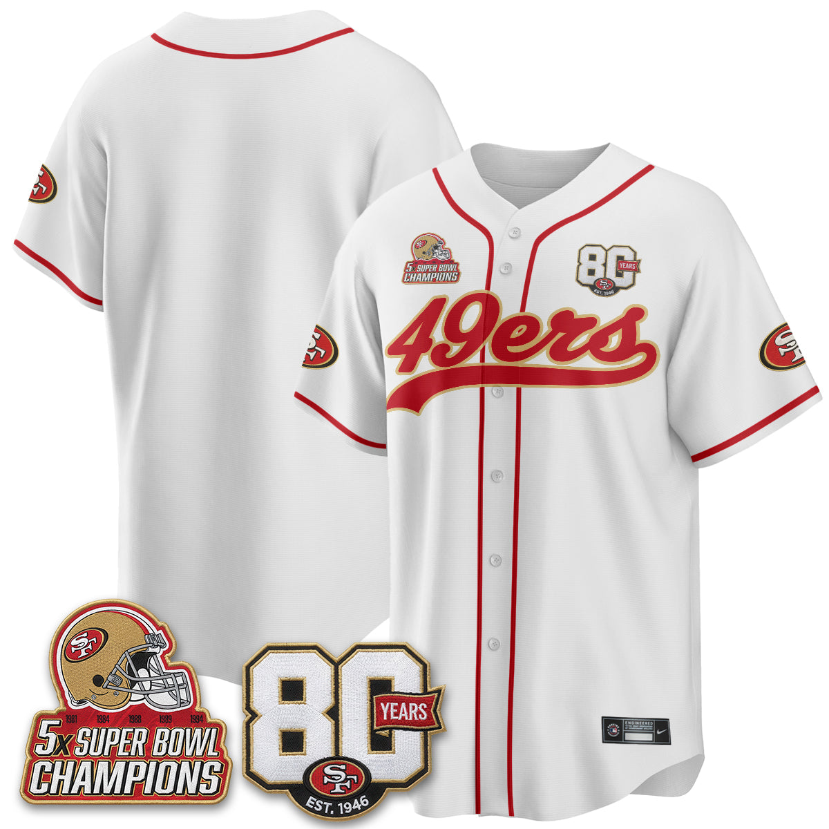 SF 80 Years & 5X Champs Limited Edition - Stitched