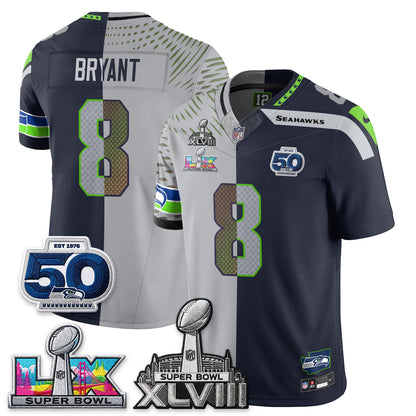 Seattle Seahawks SB LX Champs Split Edition Vapor Jersey - Stitch
