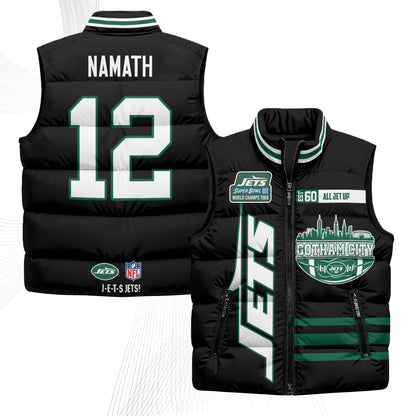 New York Jets Gotham City Puffer Vest - Printed