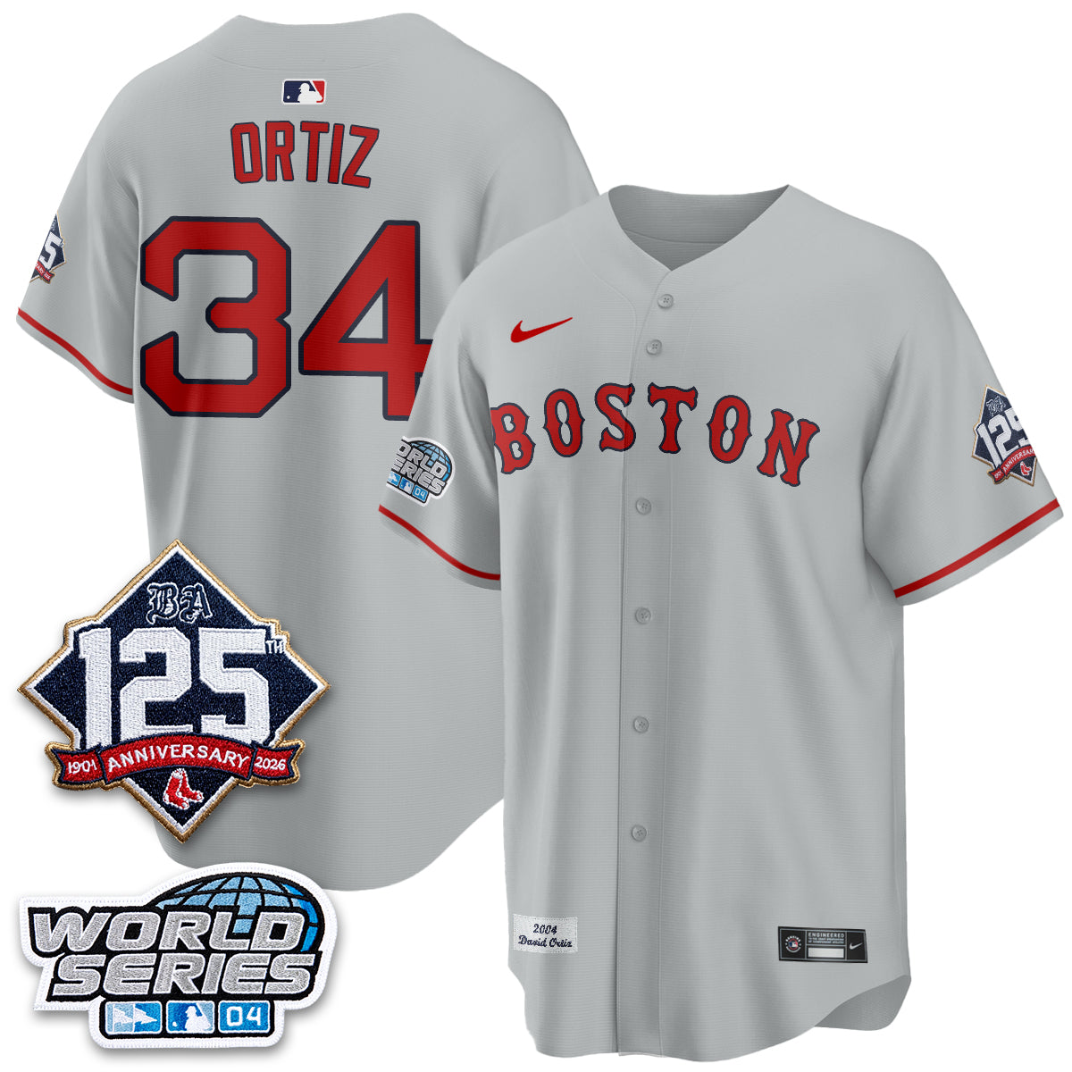 Boston Red Sox Throwback 2004 Vapor Jersey - Stitched