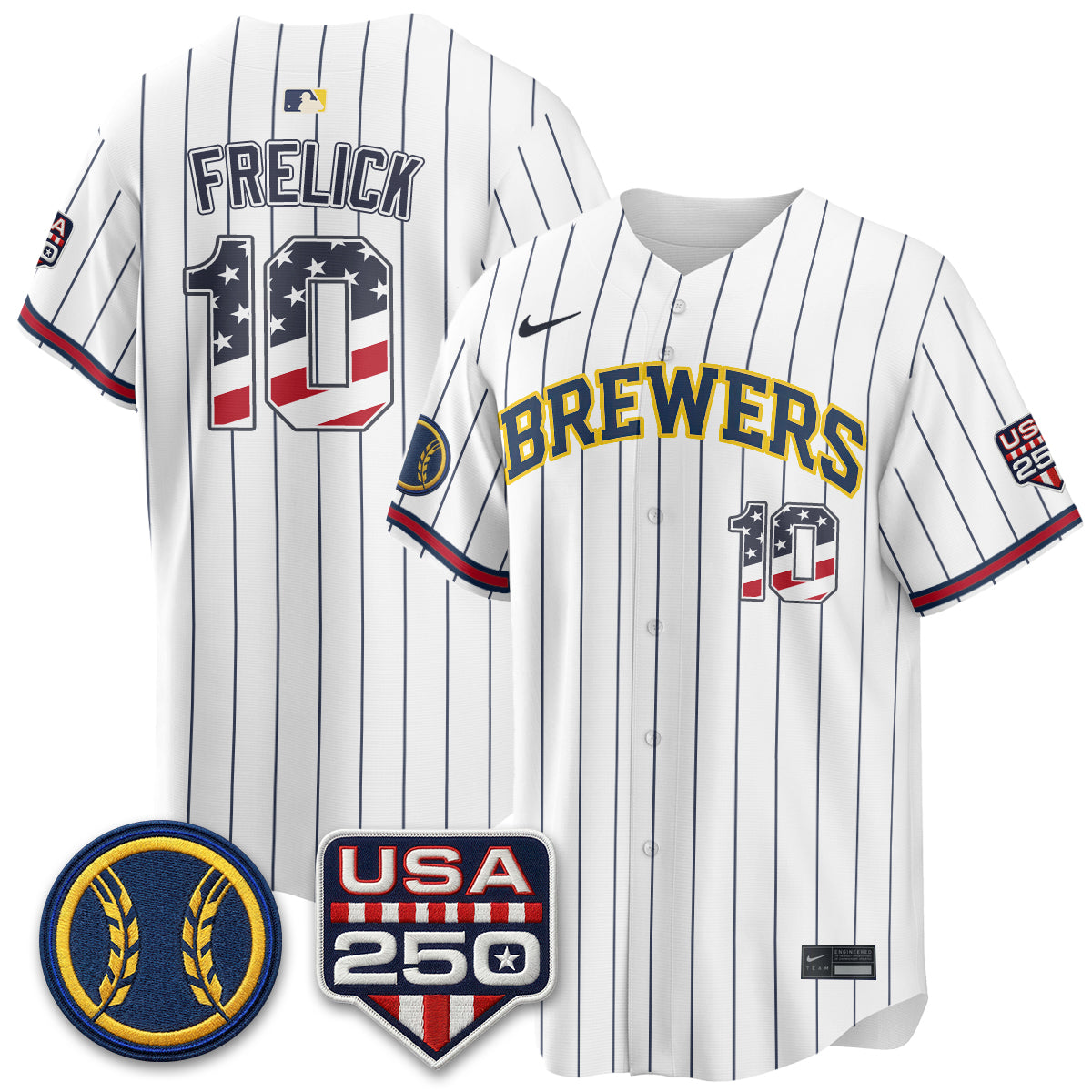 Milwaukee Brewers Fourth of July Vapor Limited Jersey - Stitched