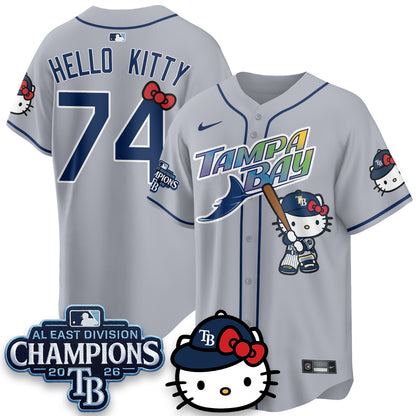 Tampa Bay Rays x Meow KT 2026 AL East Champs Vapor Jersey - Stitched