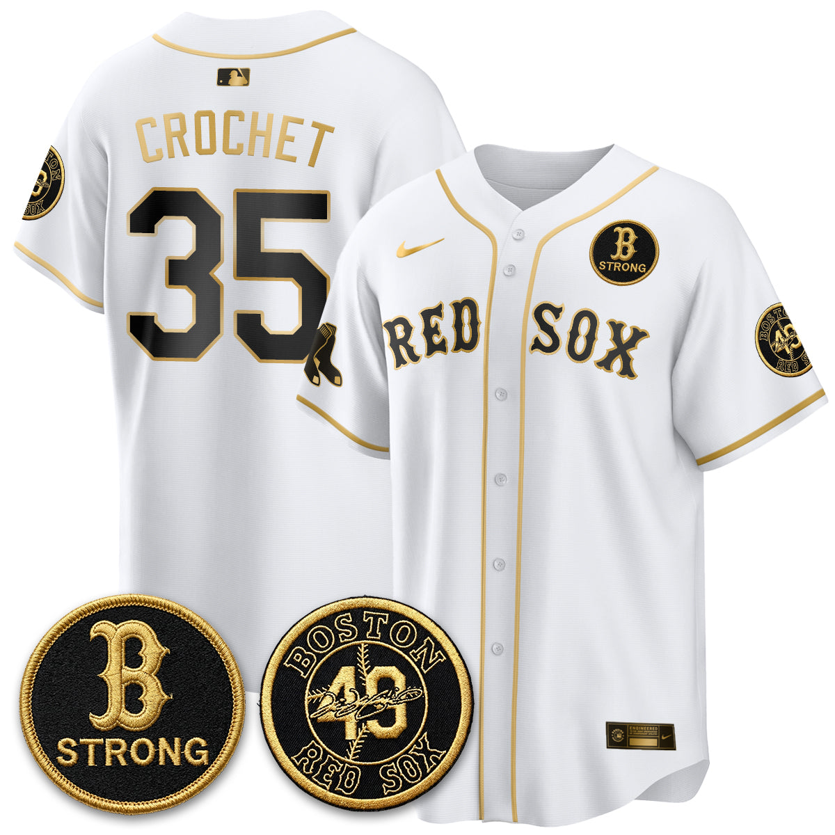 BOS Tim Wakefield Memorial Patch Vaper Premier Limited Jersey - All Stitched V2