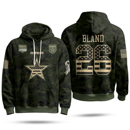 DAL 2026 Salute To Service Edition Pullover Hoodie - Printed