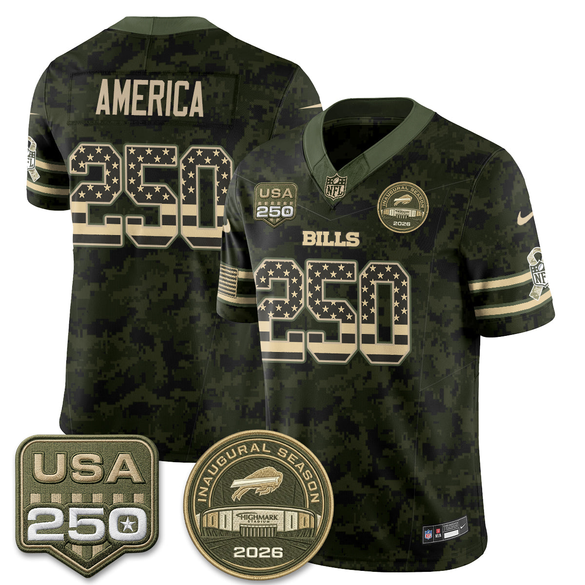 BUF 2026 Salute to Service Edition Vapor Jersey - Stitched