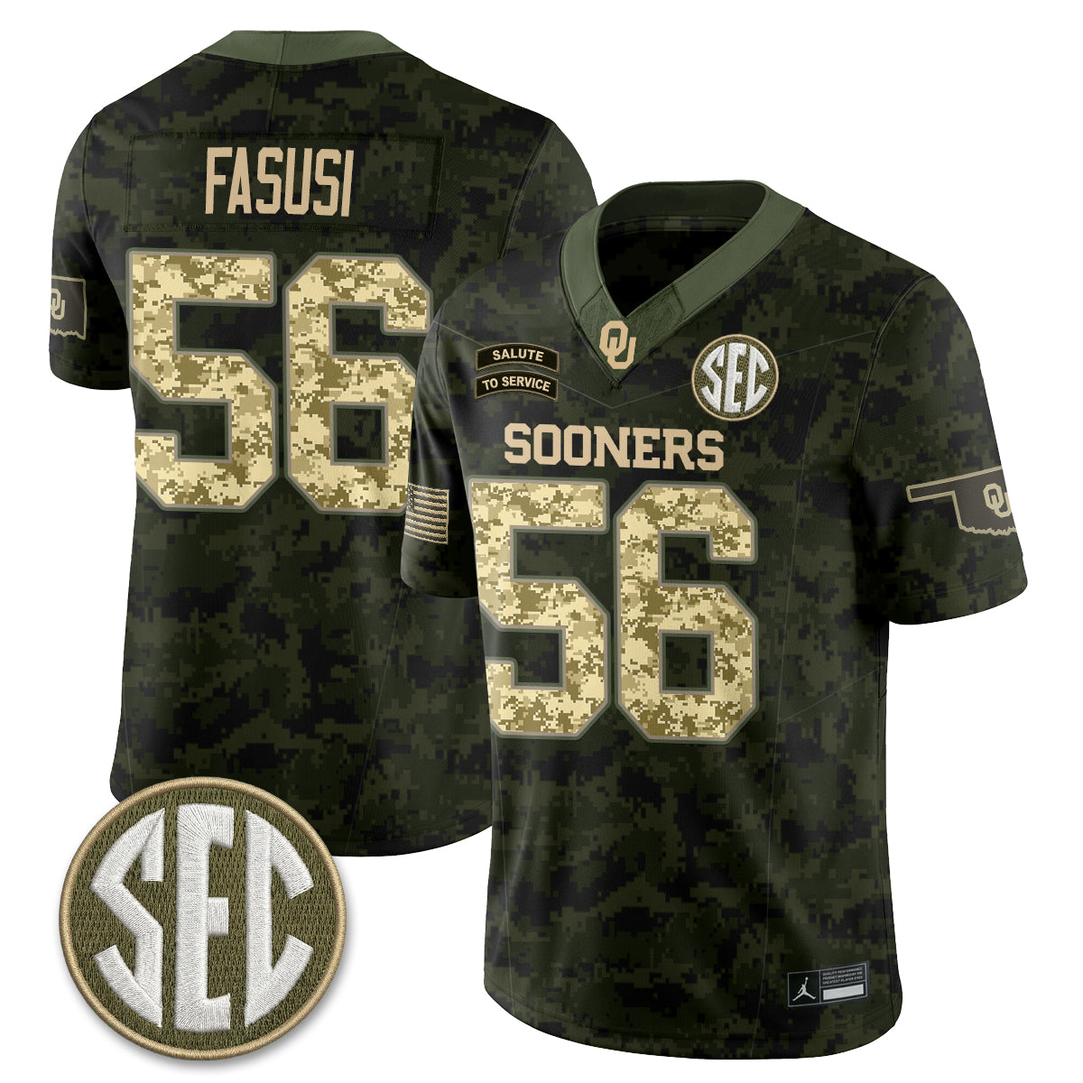 OU 2026 Salute to Service Vapor Jersey - Stitched