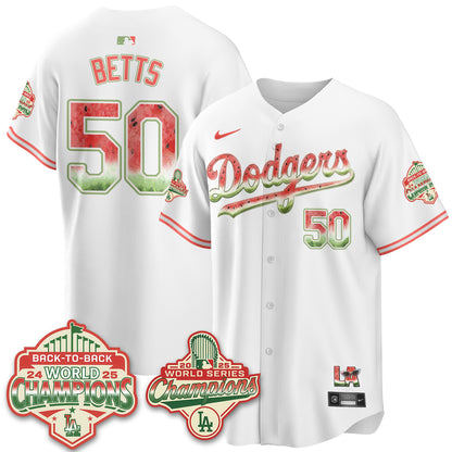 Los Angeles Dodgers National Watermelon Day Vapor Jersey - Stitched