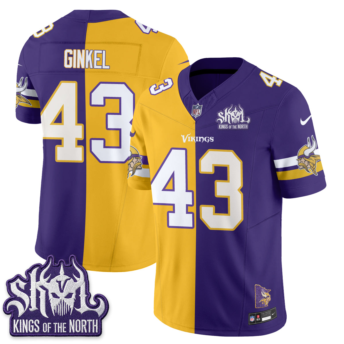 Minnesota Vikings Split Edition Vapor Jersey - Stitched
