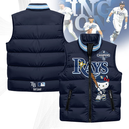 TB x Meow KT 2026 AL East Champs Puffer Vest - Printed