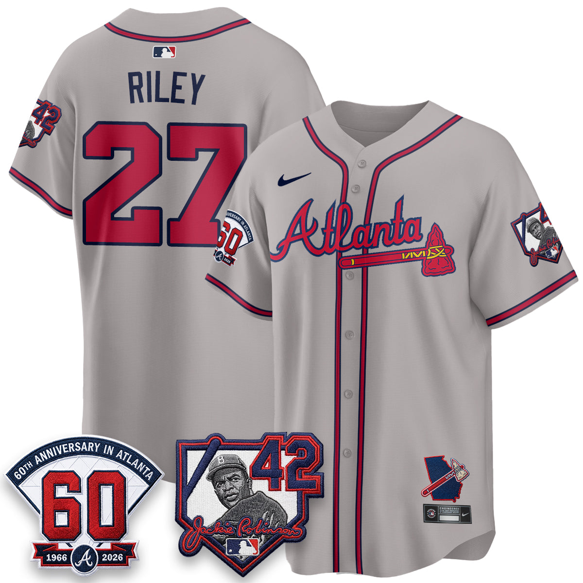 ATL 2026 Jackie Robinson Day Vapor Limited Red Jersey - All Stitched