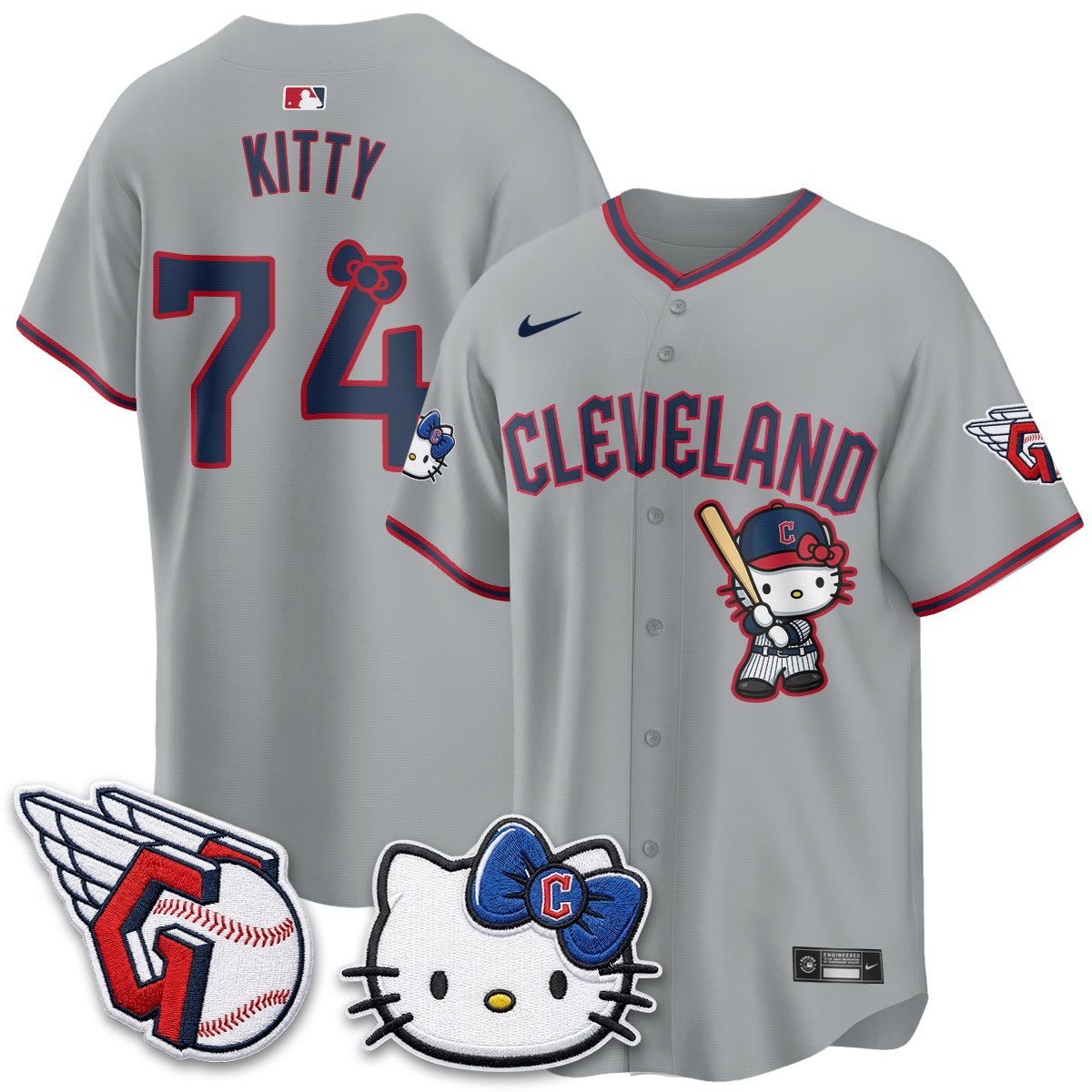 Cleveland Guardians x Meow KT Vapor Jersey - Stitched