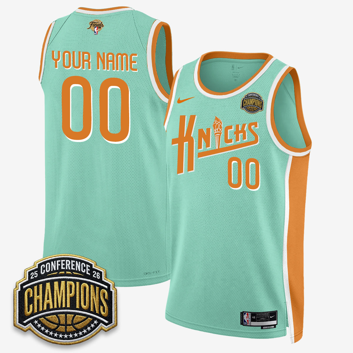 New York Knicks 2026 Eastern Conference Champions Special Edition Custom Jersey V2- Stitched