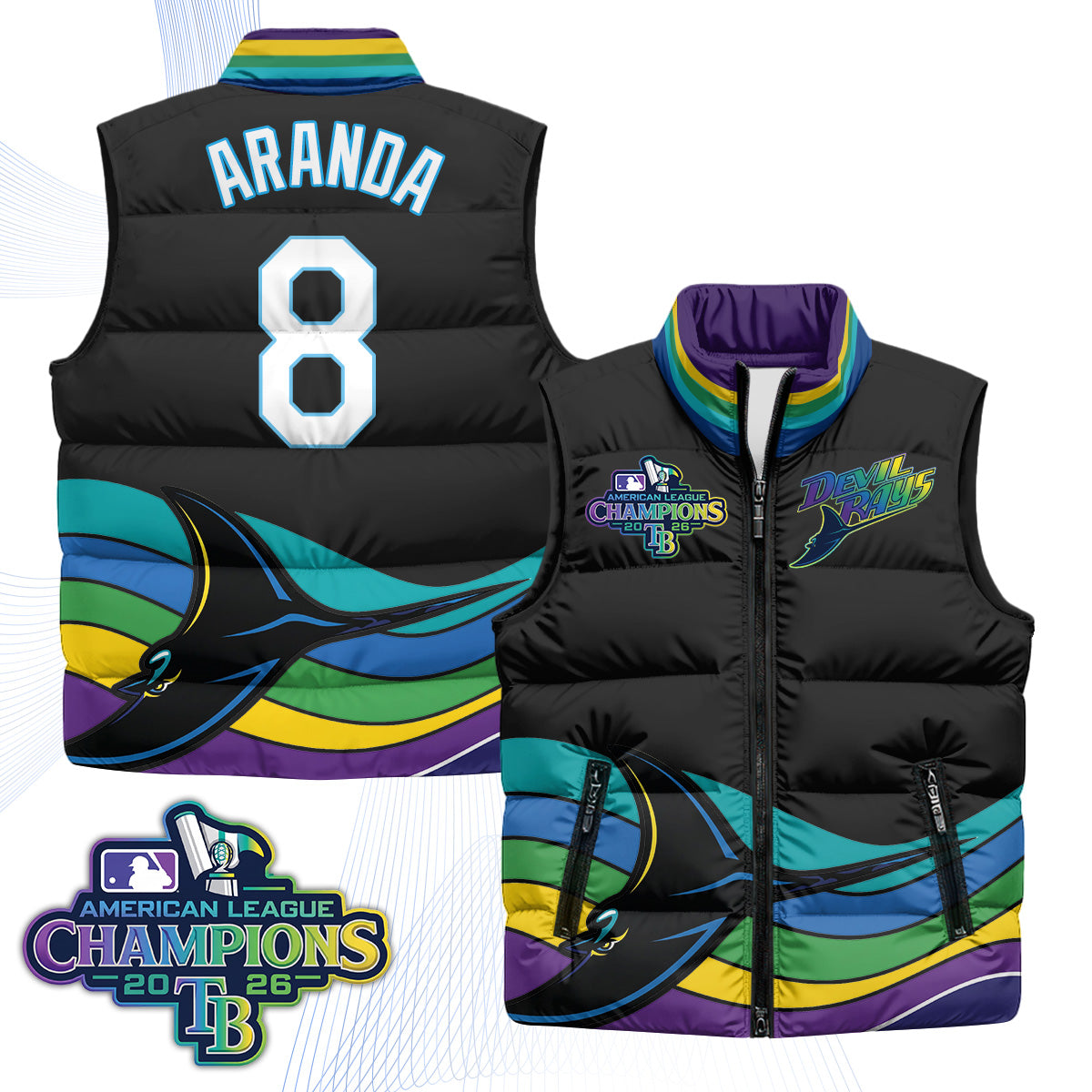 TB 2026 AL Champions Limited Puffer Vest - Printed