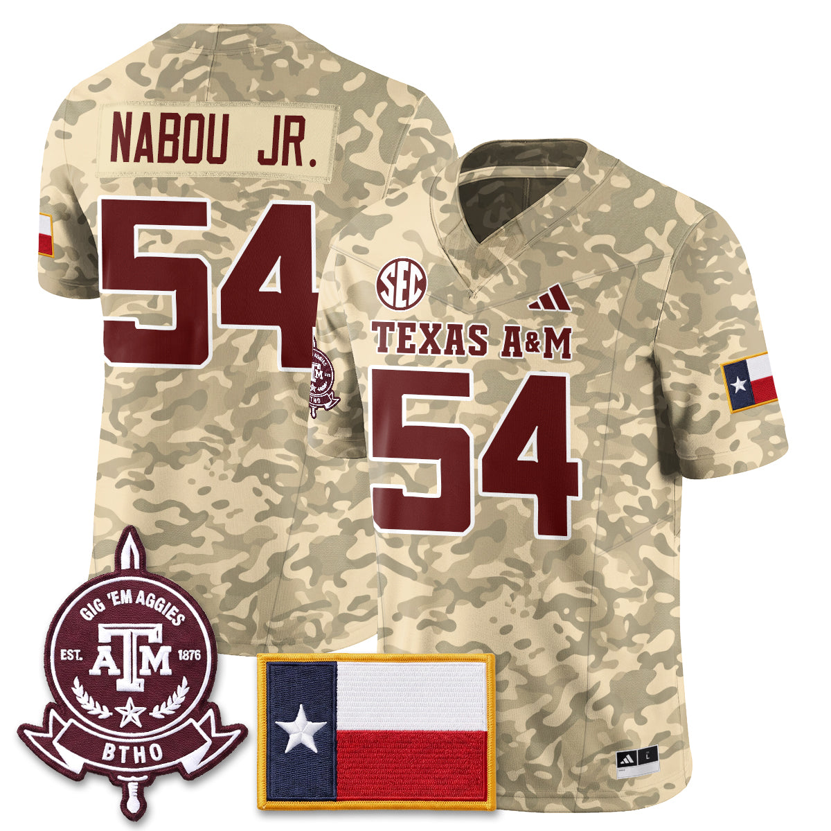 Aggies Camouflage ‘Honor and Support’ 2026 Vapor Limited Jersey - Stitched