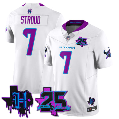 HOU 25th Seasons in 2026 DJ Screw Vapor Limited Jersey - All Stitched