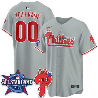 Philadelphia Phillies Fanged Rabbit Doll Vapor Limited Custom Jersey - Stitched