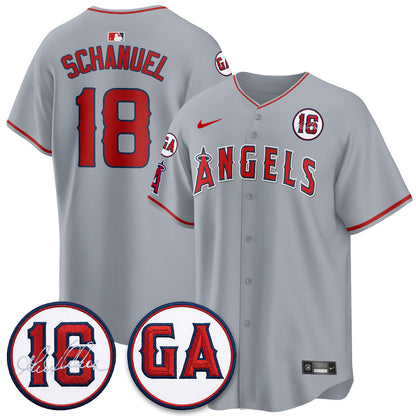 LAA Garret Anderson Tribute Patch Vapor Jersey - All Stitched V1