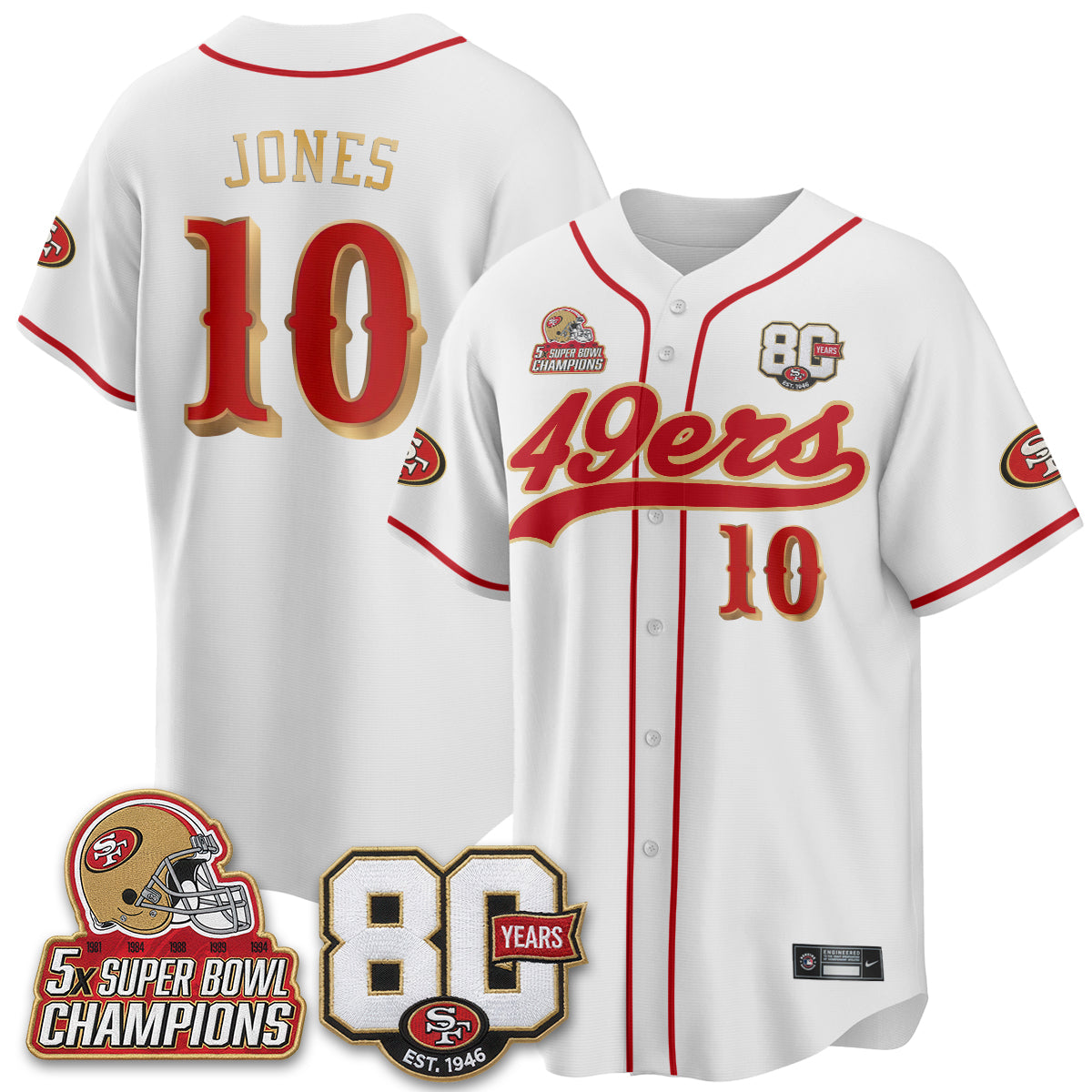 SF 80 Years & 5X Champs Limited Edition - Stitched