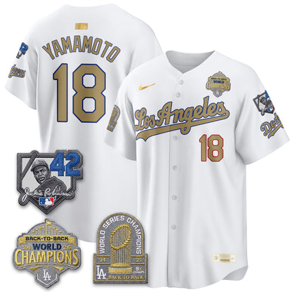 LAD 2026 New Era Gold Collection Vapor Limited Jersey - B2B Champs - All Stitched