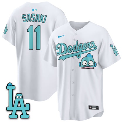 Los Angeles Dodgers x Hangyodon Edition Vapor Jersey- Stitched