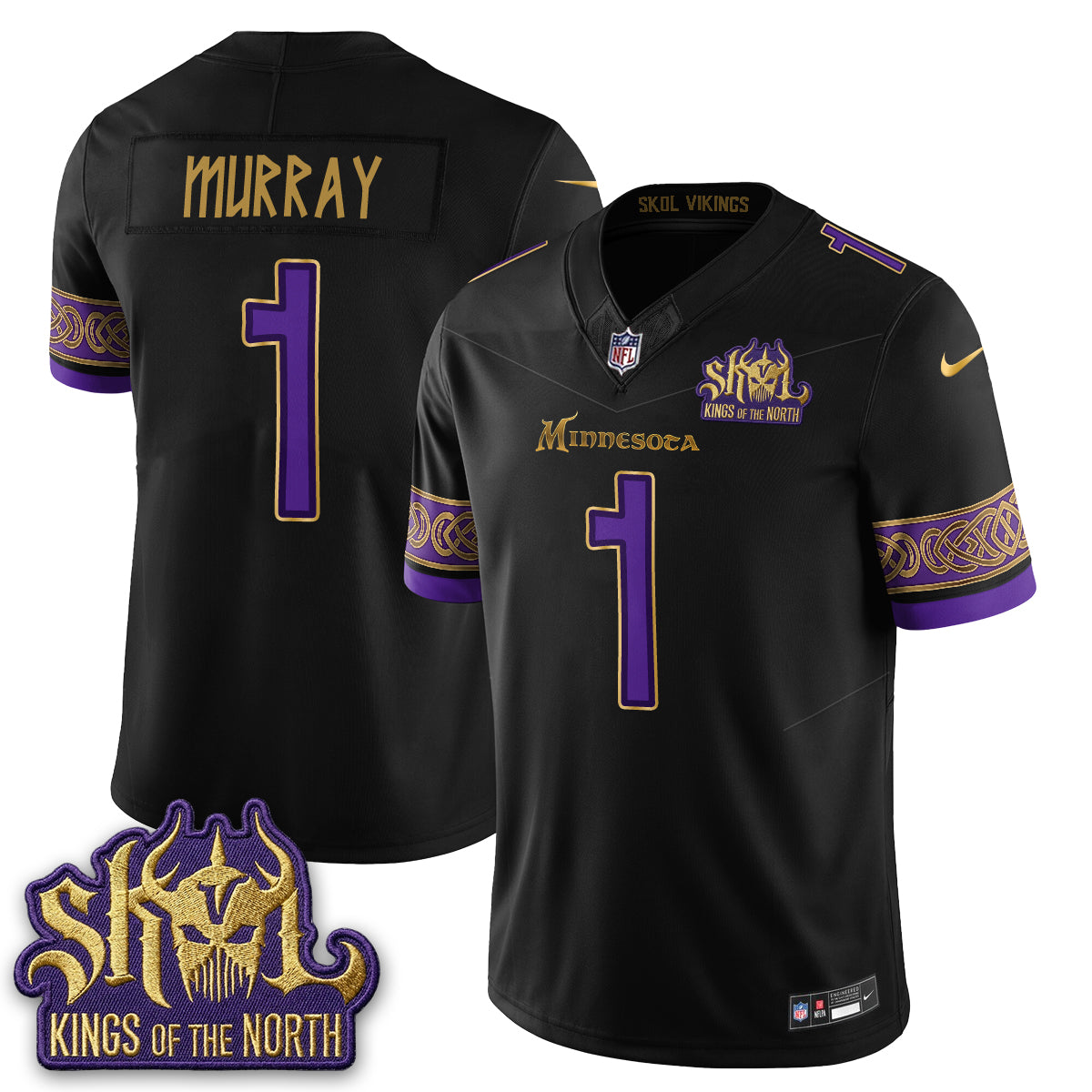 MIN  Warrior Skol Patch Vikings Font Edition  - Stitched (2)