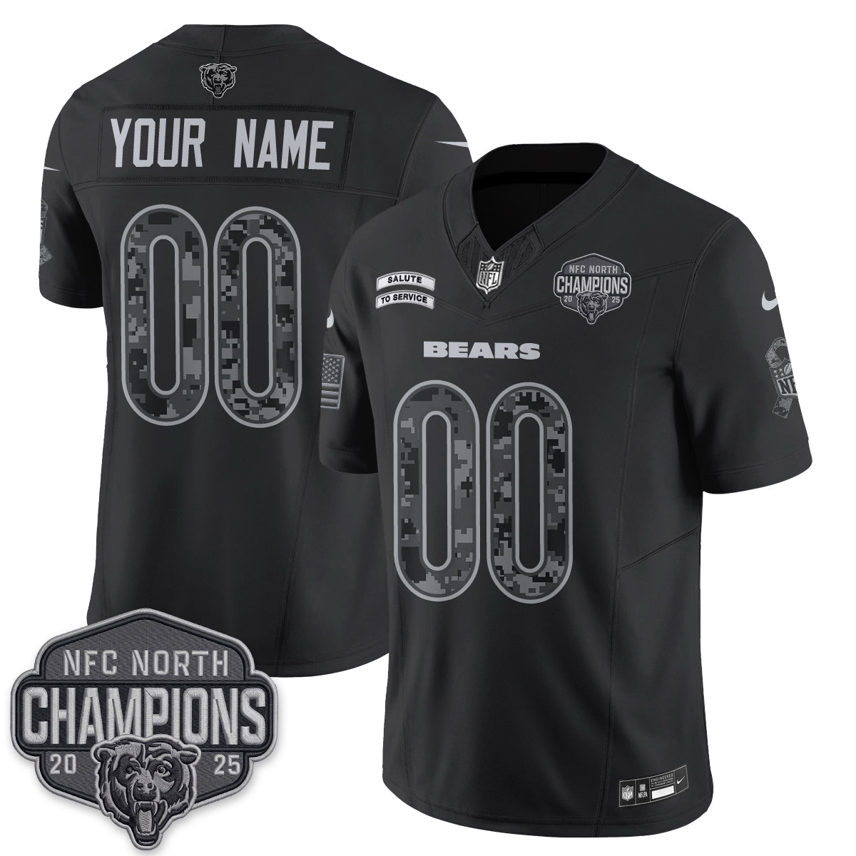 Chicago Bears 2026 Salute to Service V2 Vapor Custom Jersey - Stitched