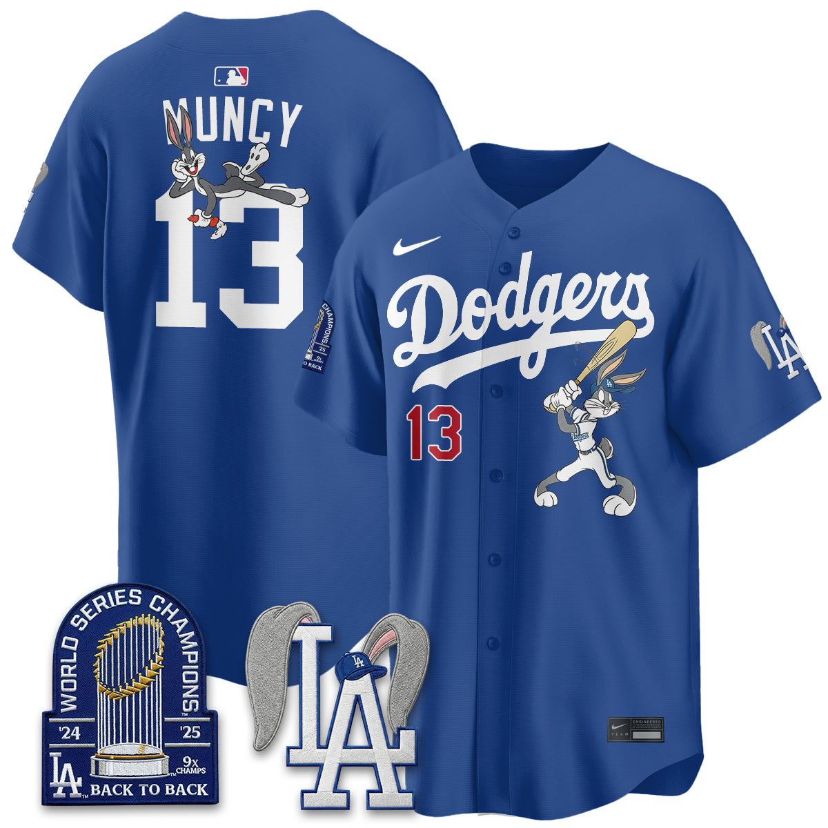 Los Angeles Dodgers Bunny Edition Vapor Jersey - Stitched