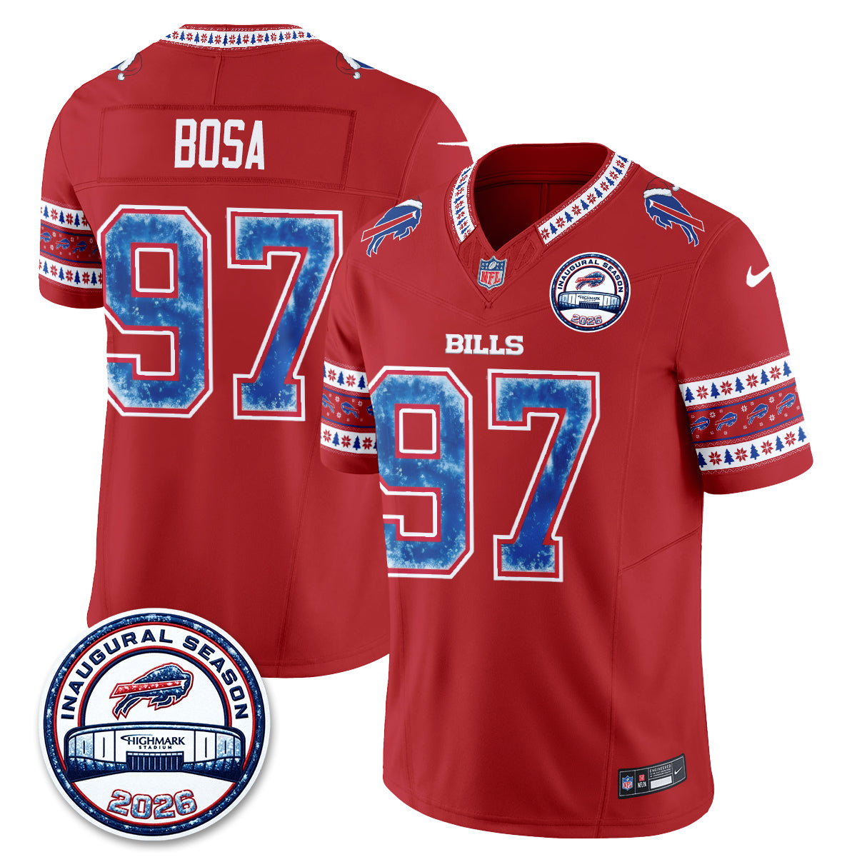 BUF Xmas Edition Vapor Jersey - Stitched