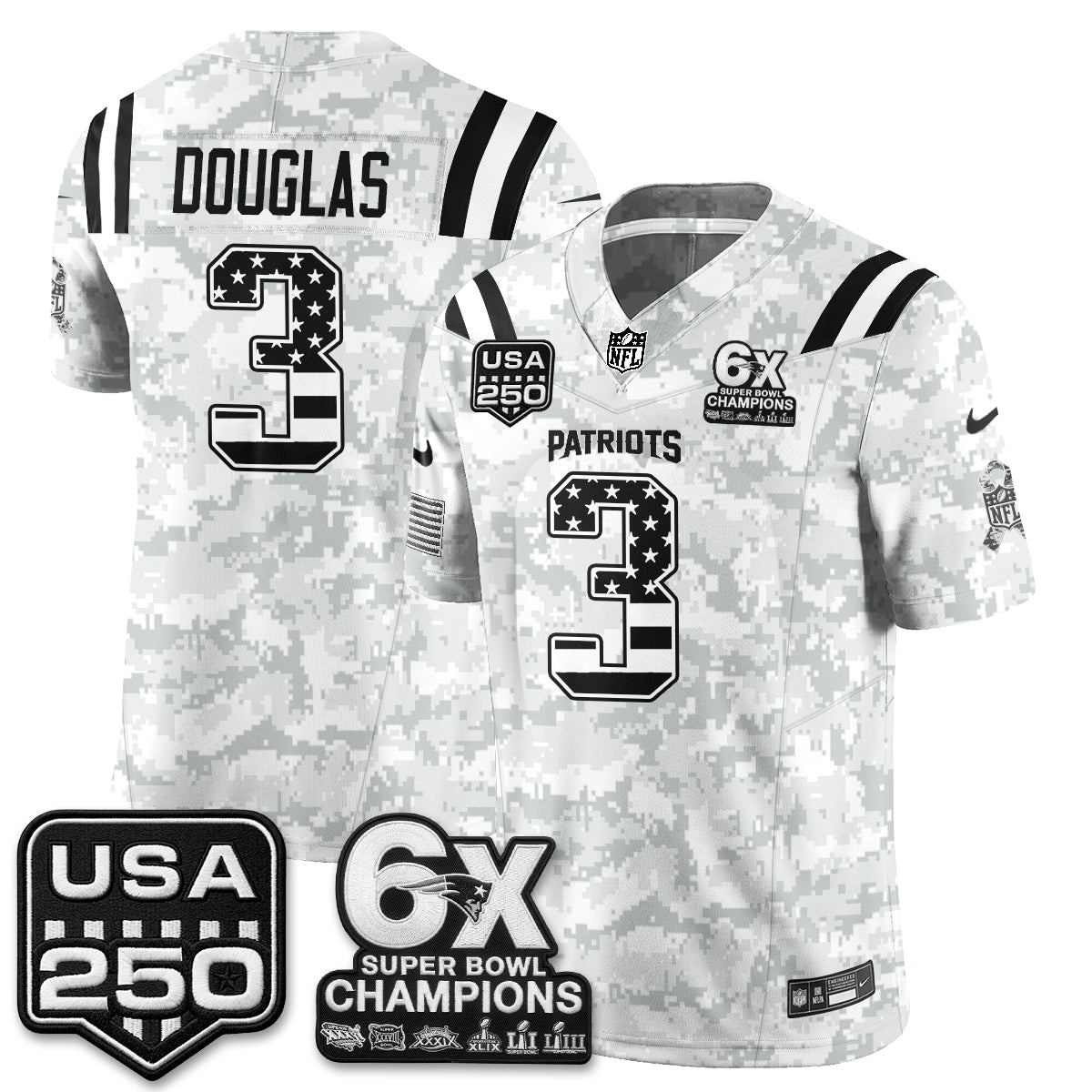 New England Patriots 2026 Salute to Service Edition Vapor Jersey - Stitched