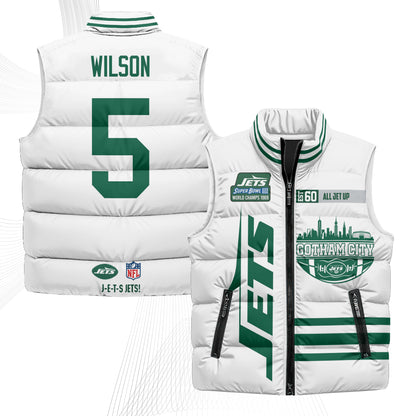 New York Jets Gotham City Puffer Vest - Printed