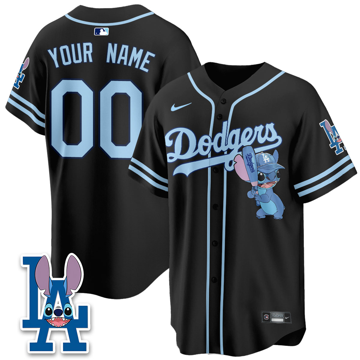 Los Angeles Dodgers x Blue Alien Edition Vapor Custom Jersey - Stitched