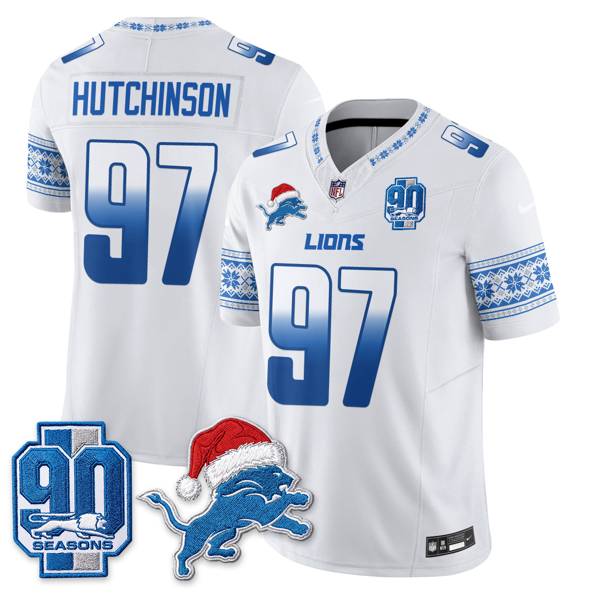 DET Xmas Edition Vapor Jersey - Stitched
