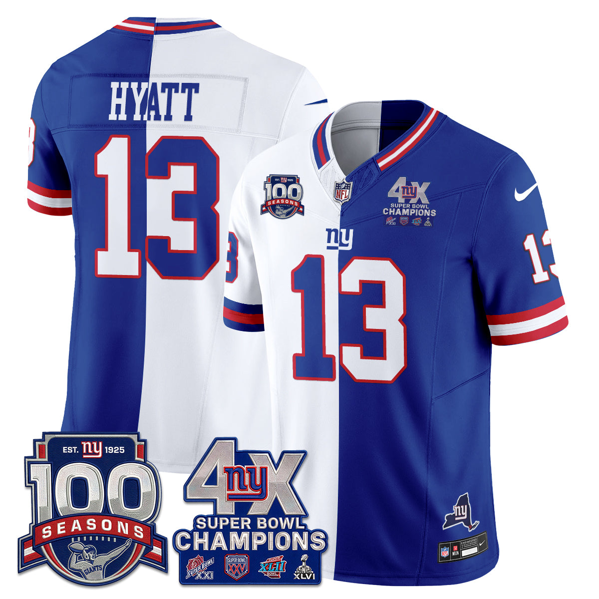 NYG 4X SBowl Split Limited Edition - Stitched (2)