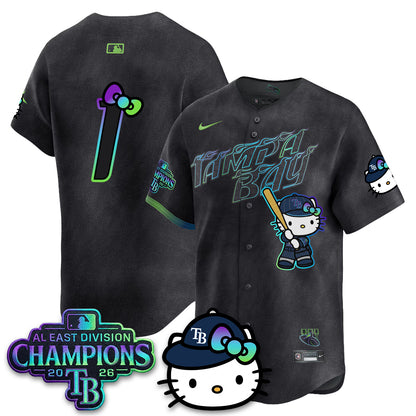 Tampa Bay Rays x Meow KT 2026 AL East Champs Vapor Jersey - Stitched