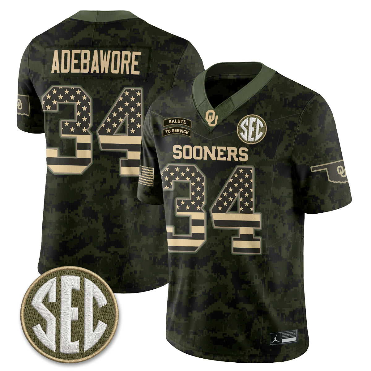 OU 2026 Salute to Service Vapor Jersey - Stitched