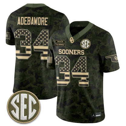 OU 2026 Salute to Service Vapor Jersey - Stitched