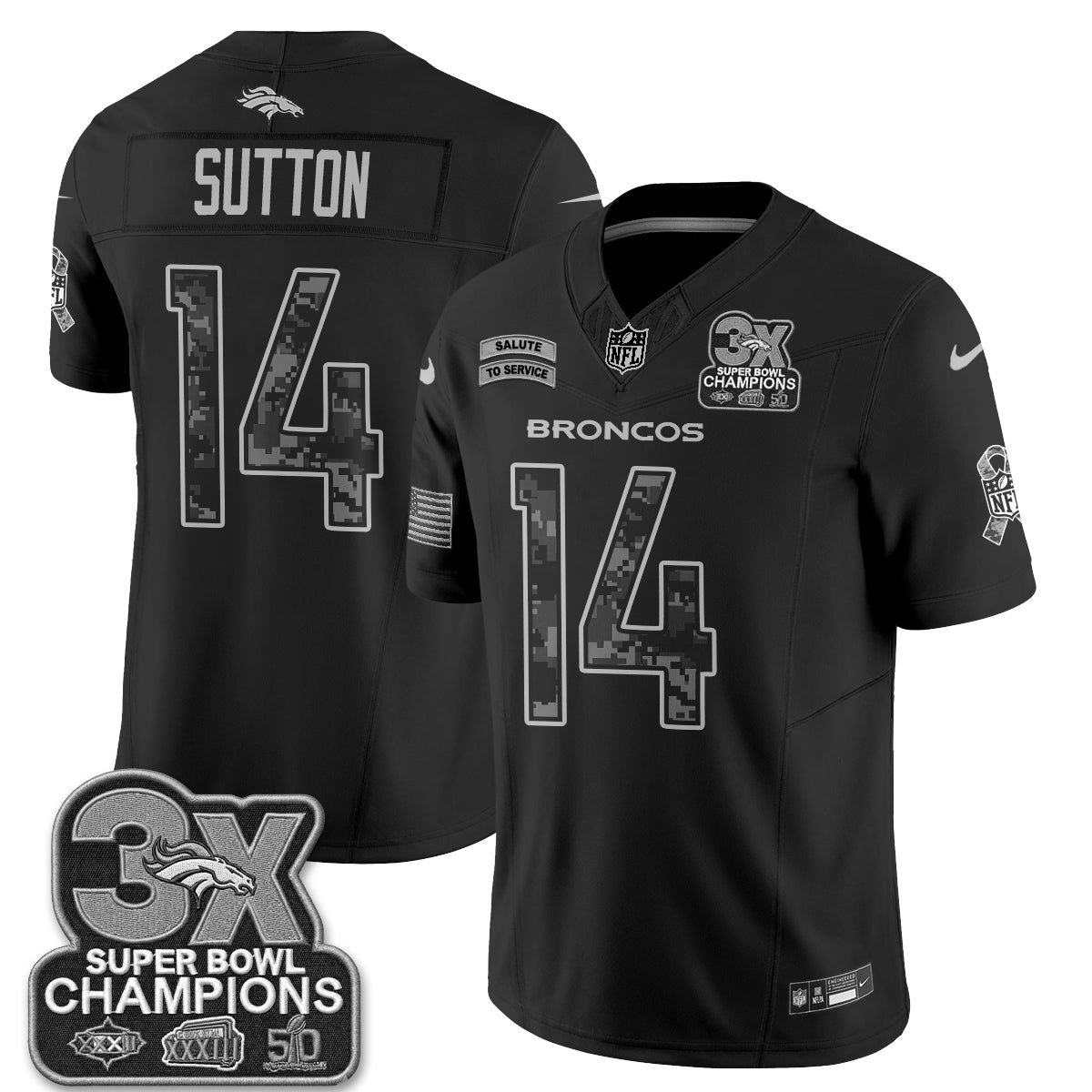 Denver Broncos 2026 Salute to Service V2 Vapor Jersey - Stitched