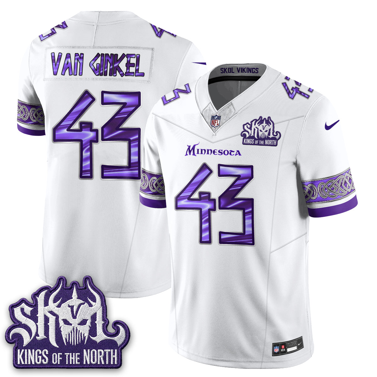 MIN  Warrior Skol Patch Vikings Font Edition  - Stitched (2)