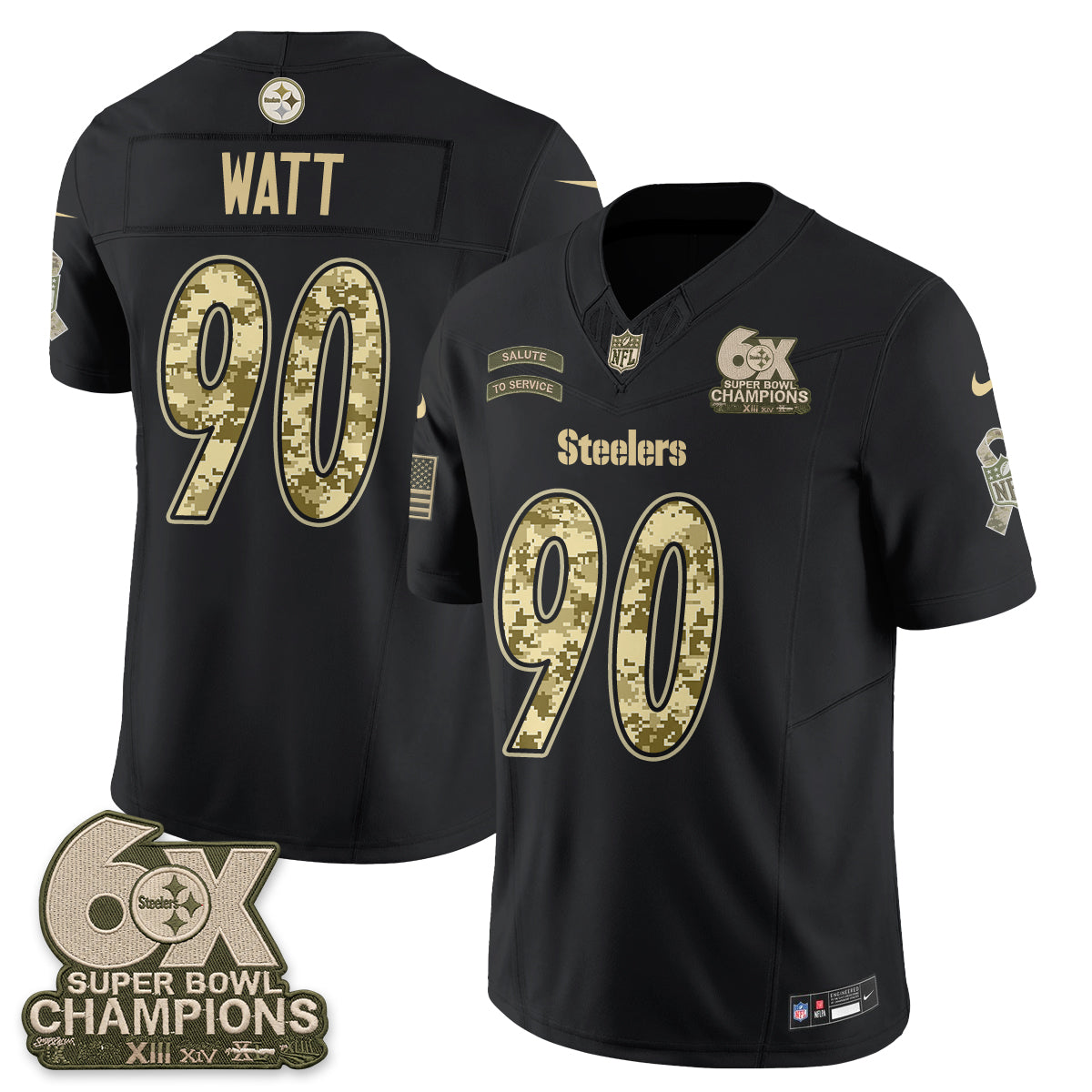 Pittsburgh Steelers 2026 Salute to Service Edition Vapor Jersey V3- Stitched