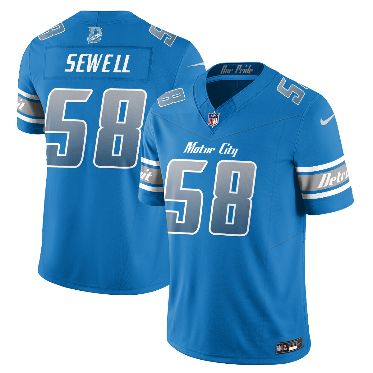 Detroit Lions Fangear Edition Vapor Jersey - Stitched