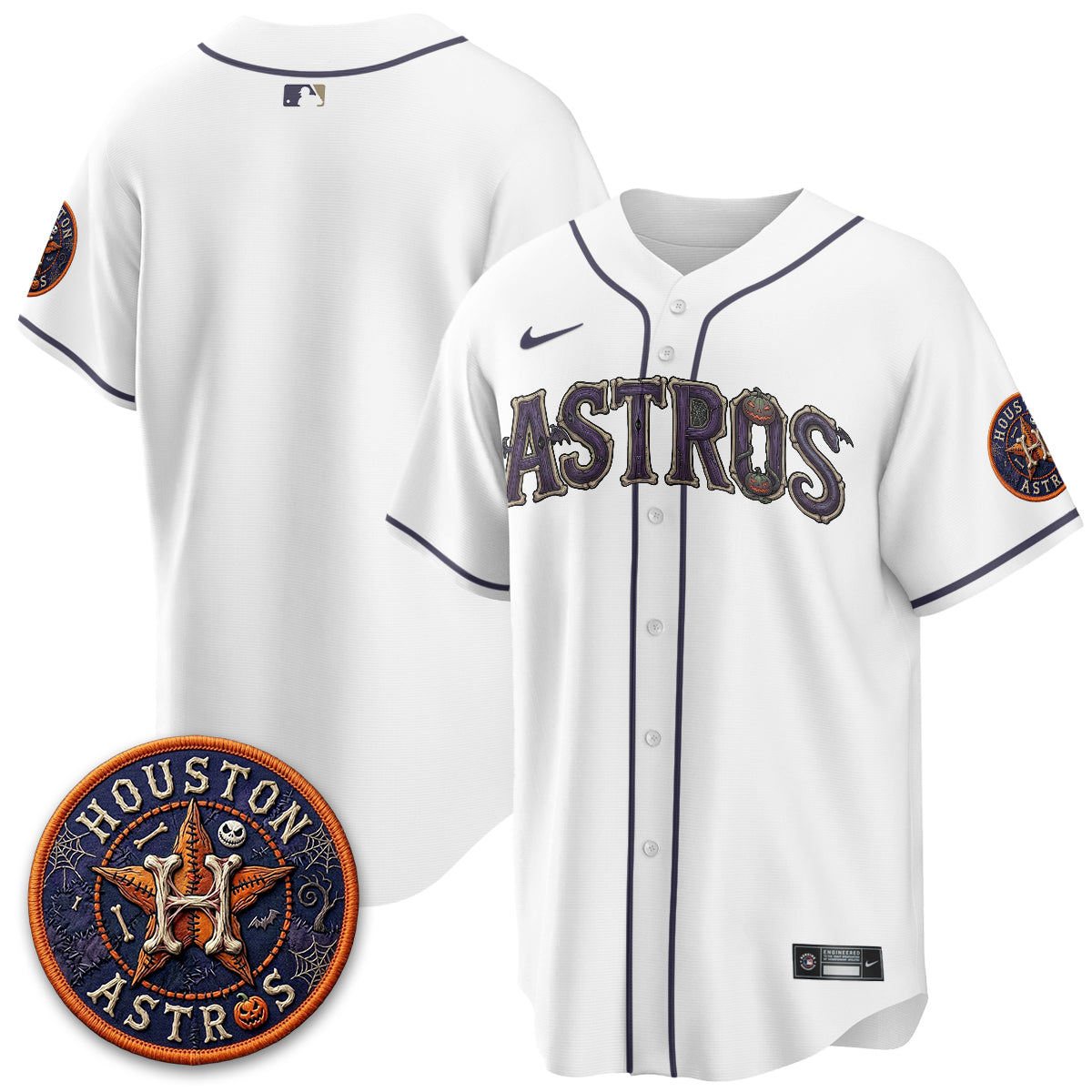 Houston Astros Nightmare Vapor Limited Jersey - Stitched