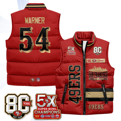 SF Faithful to The Bay Puffer Vest - Printed