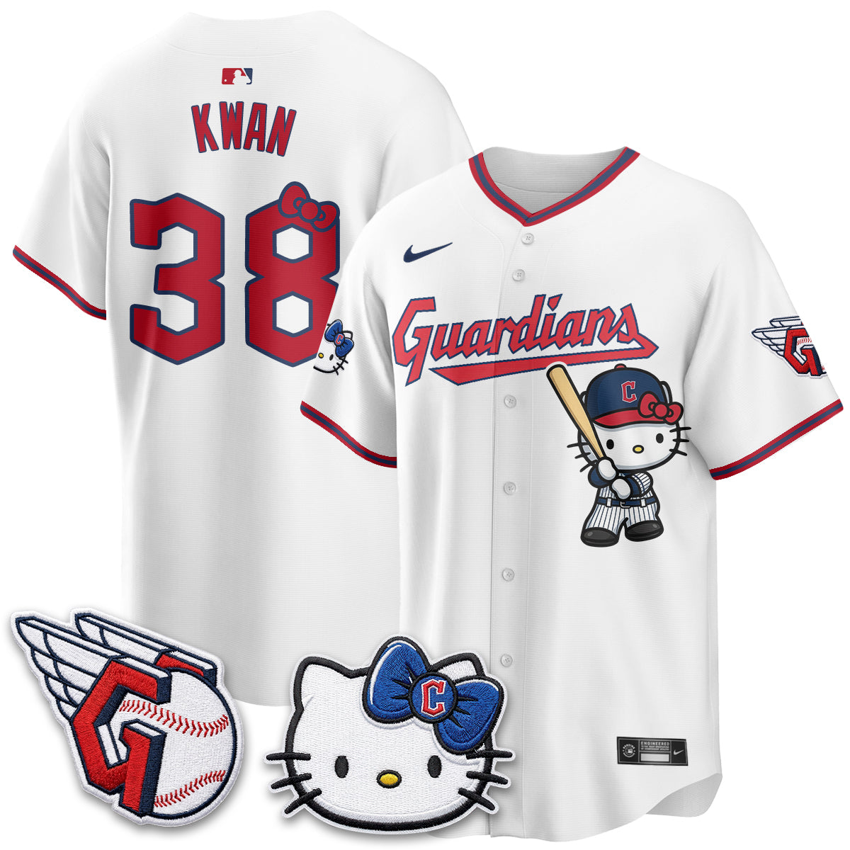 Cleveland Guardians x Meow KT Vapor Jersey - Stitched
