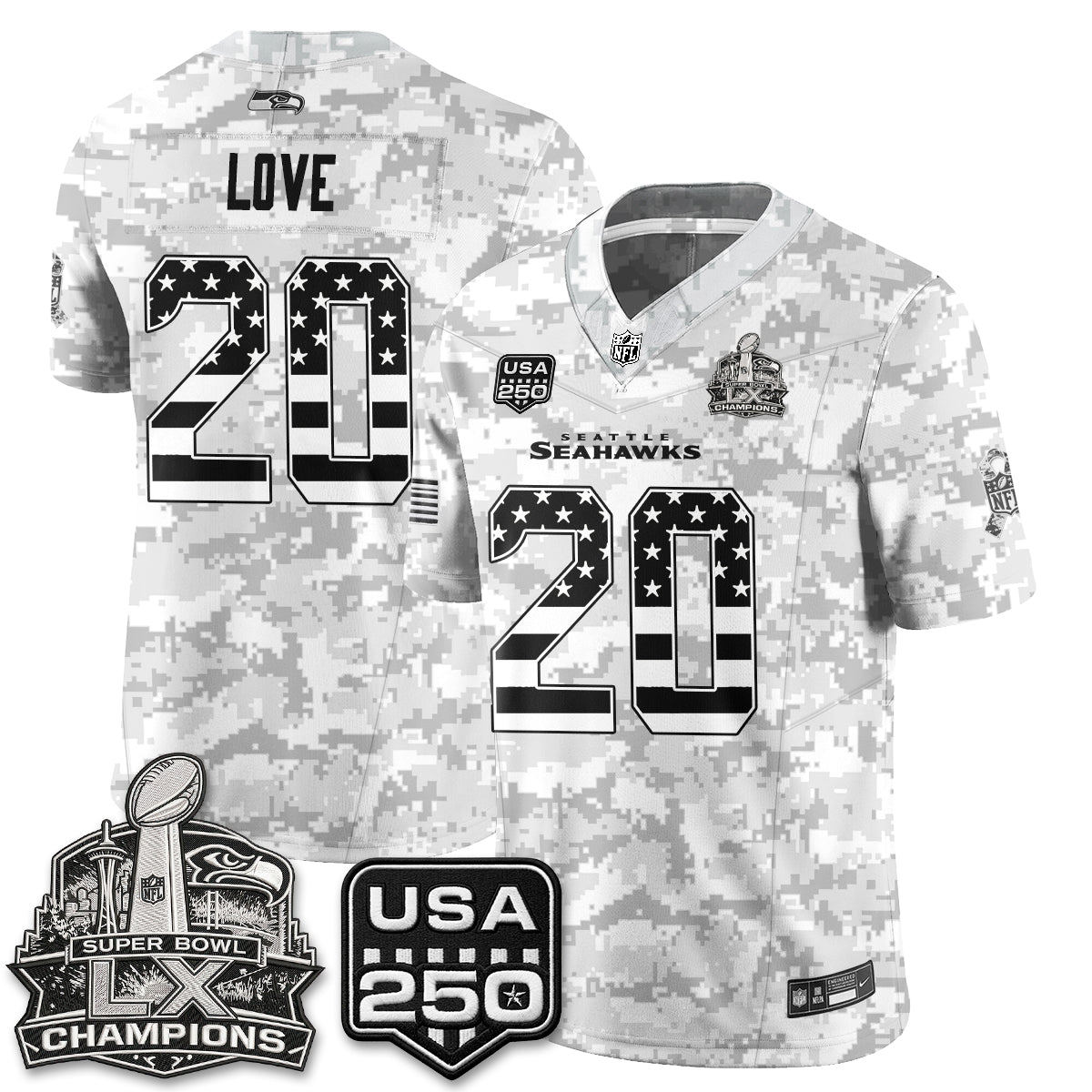 Seattle Seahawks 2026 Salute to Service Edition Vapor Jersey - Stitched