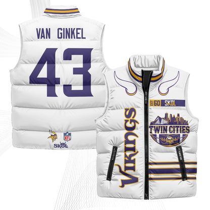Minnesota Vikings Twin City Puffer Vest - Printed