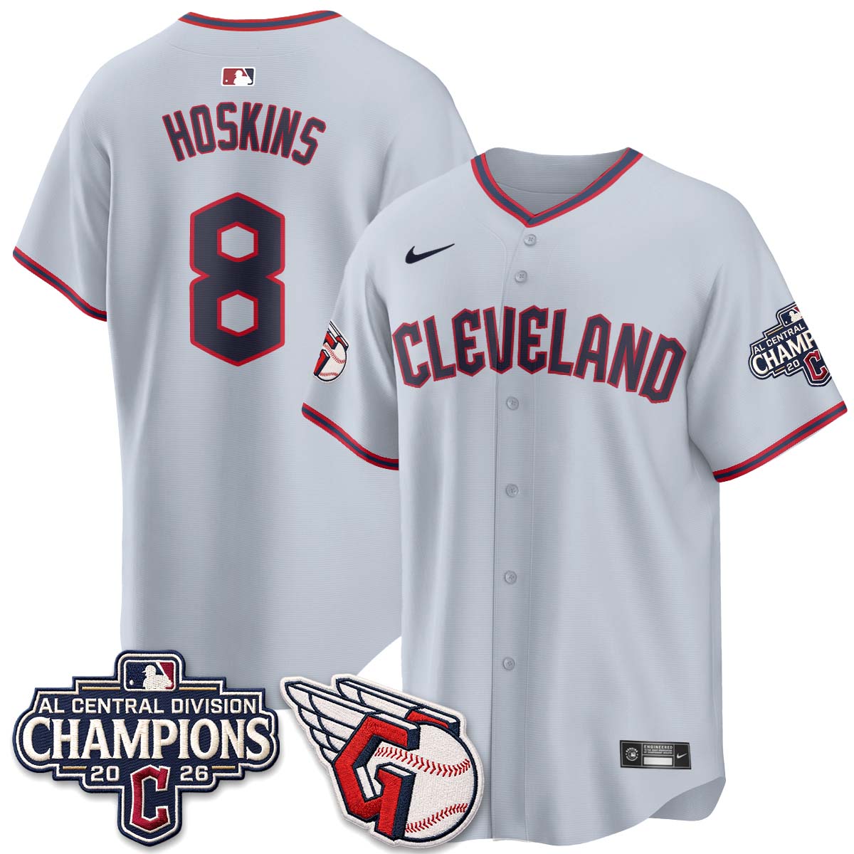 CLE 2026 AL Central Champs Vapor Jersey - Stitched