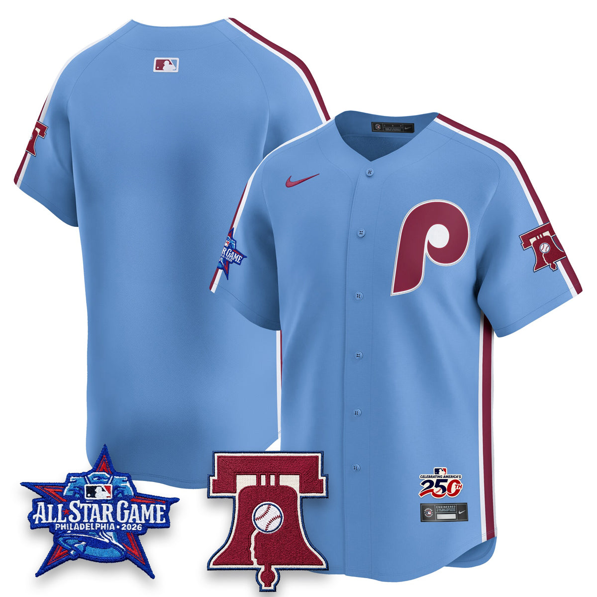 PHI 2026 Independence Day USA Vapor Limited Blue Jersey - Stitched