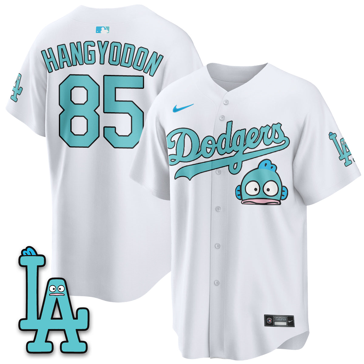 Los Angeles Dodgers x Hangyodon Edition Vapor Jersey- Stitched